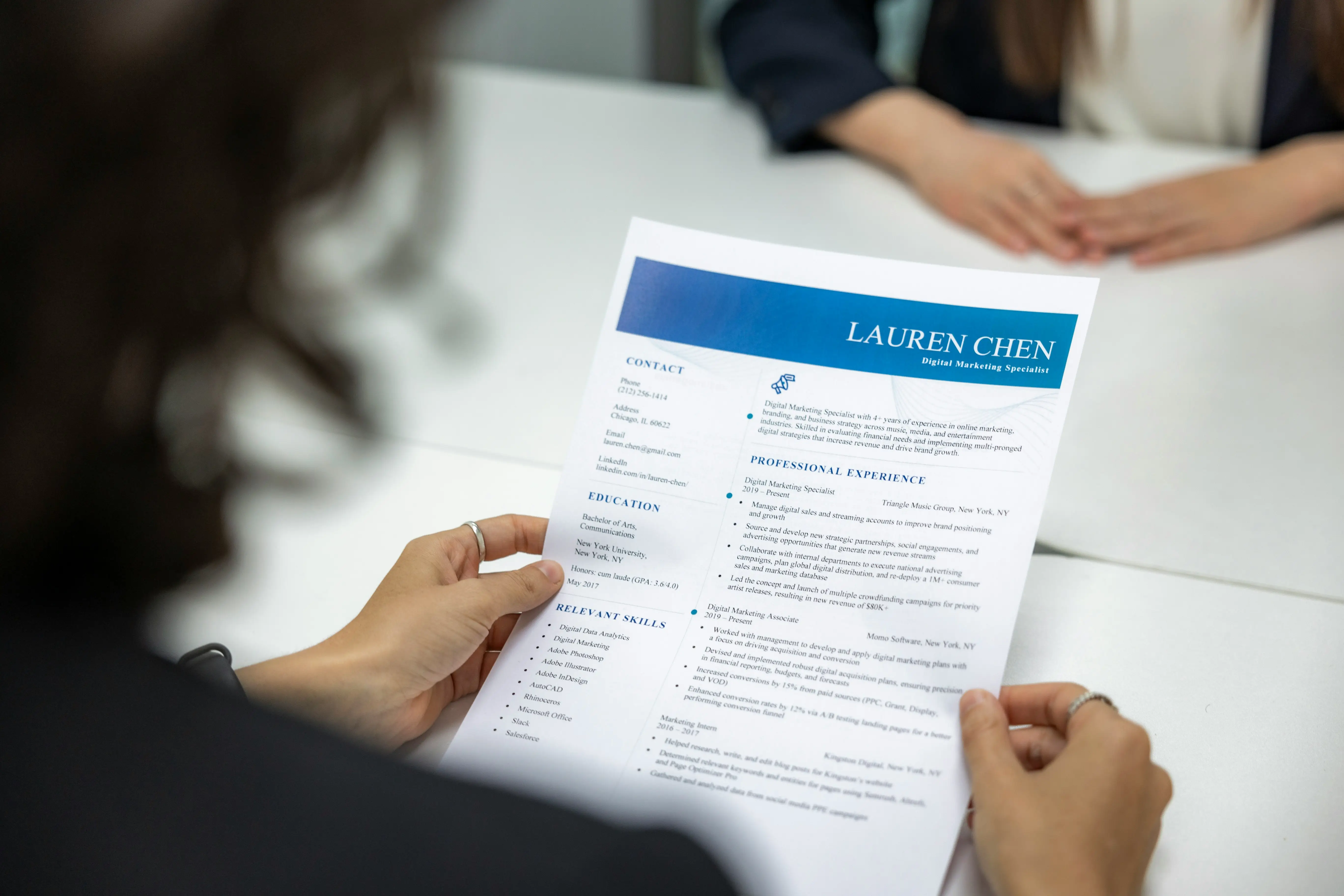 Review application and CV's